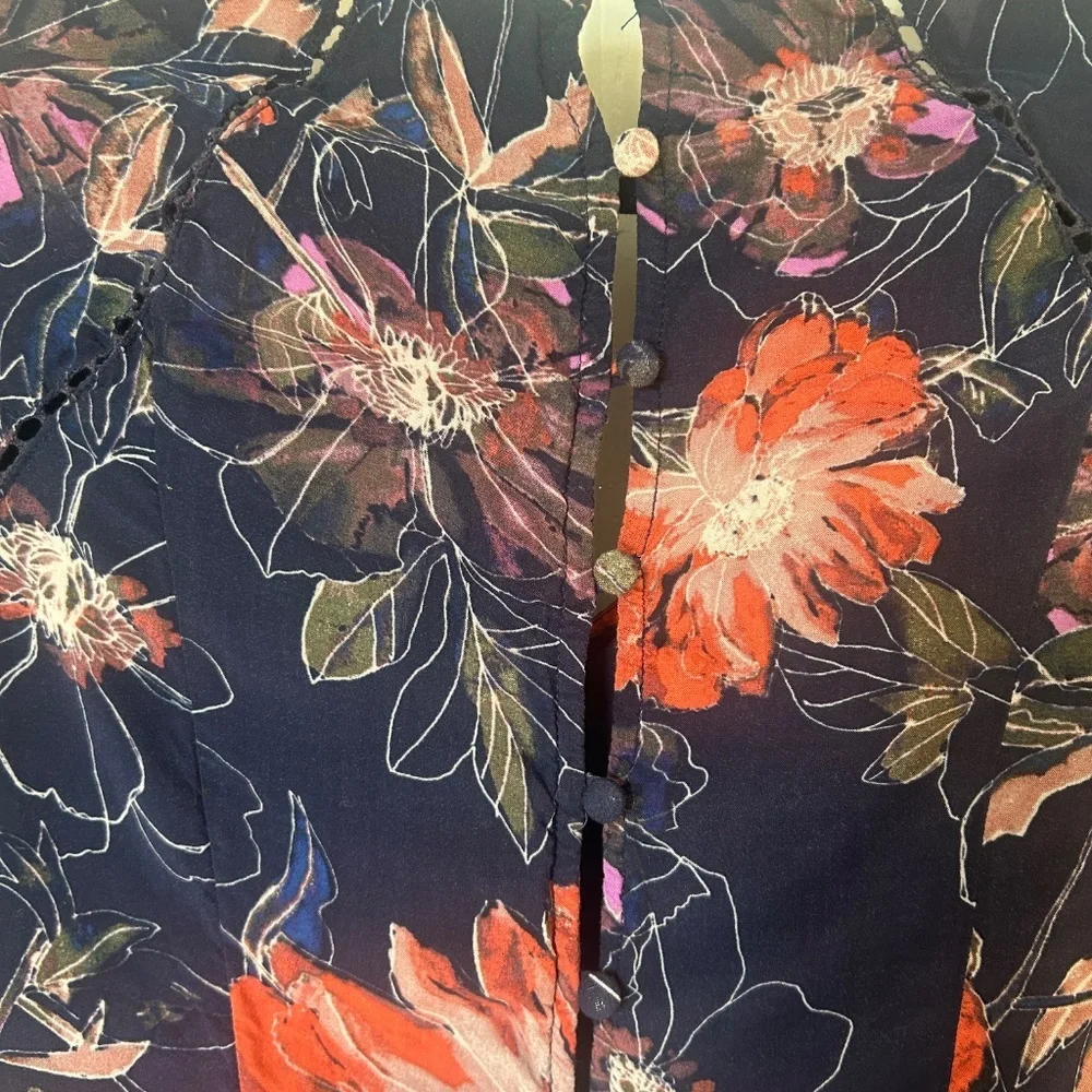 Free People Floating Florals High Low Dress Size 0 - Picture 4 of 10